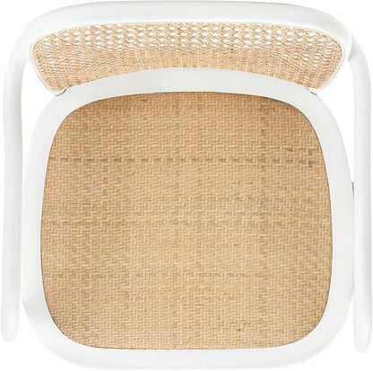 Safavieh Home Keiko White and Natural Cane Dining Chair
