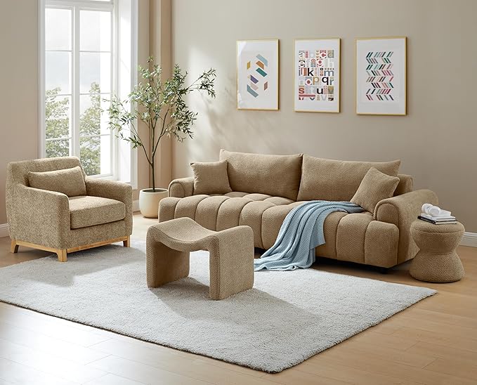 VANOMi Small Footstool Ottoman, Multi-Functional Modern Foot Stool, Sofa Footrest Extra Seating for Living Room, Entryway, Hallways and Bedrooms, Small, White