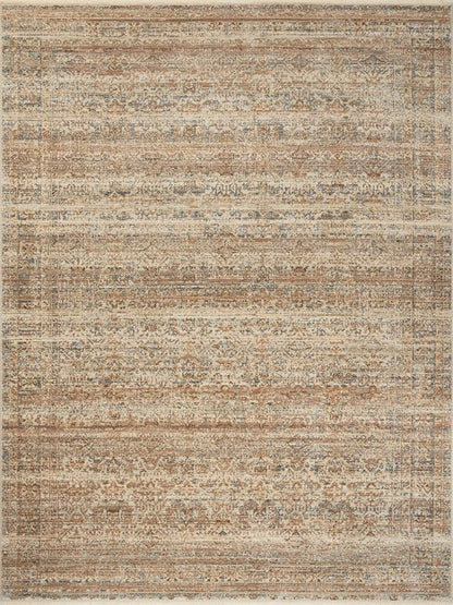 Loloi Amber Lewis Molly Collection MOL-01 Natural/Denim 6'-7" x 9'-2" Low Pile Area Rug