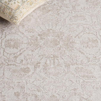 SAFAVIEH Area Rug 12x18 - Reflection Collection - Large - Cream & Ivory, Non-Shedding & Easy Cleaning, Ideal for Living Room, Bedroom (RFT665D)