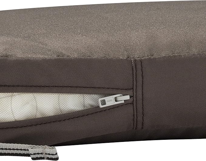 Classic Accessories Ravenna Water-Resistant 48 x 18 x 3 Inch Outdoor Bench/Settee Cushion, Patio Furniture Swing Cushion, Dark Taupe, Patio Loveseat Cushion