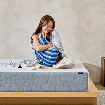 LIFEMENT Basic Queen Graphite Infused Memory Foam Mattress in a Box | Medium Firm Bed, Fiberglass Free, Certified Pressure Relief Foam, Cooling Comfort Sleep, 12 Inch