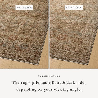 Loloi Magnolia Home by Joanna Gaines Junie Collection JUE-03 Spice/Multi 2'-7" x 8'-0", .38 Pile Height, Runner Rug