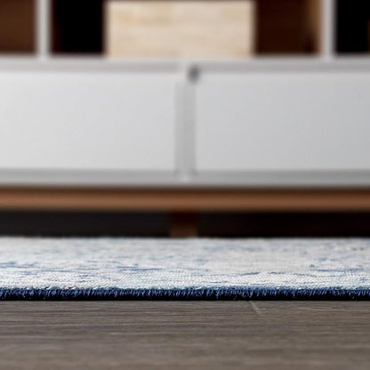 JONATHAN Y Modern Vintage Medallion Navy/Light Gray Indoor Area Rug, 12x15, Country, Floral, Easy-Cleaning for Living Room, Bedroom, Kitchen, Pet Friendly, Non-Shedding (MDP100B-15)