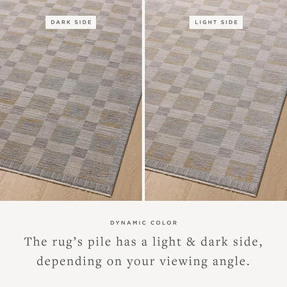 Loloi Amber Lewis Cali Collection CIL-07 Mist/Wheat 3'-6" x 5'-6", .25" Pile Height, Accent Rug
