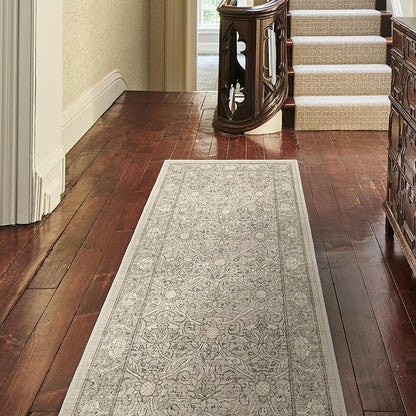 RUGGABLE x Morris & Co Washable Area Rug– Montreal Natural Stone 2x3, Stain-Resistant, Non-Slip – Small Machine Washable Rugs for Living Room, Bedroom, Hallway, Entryway & Bathroom–with Cushioned Pad