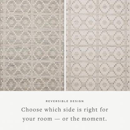 Loloi Angela Rose Rivers Collection RIV-02 Lagoon/Ivory 5'-0" x 7'-6" Reversible Area Rug