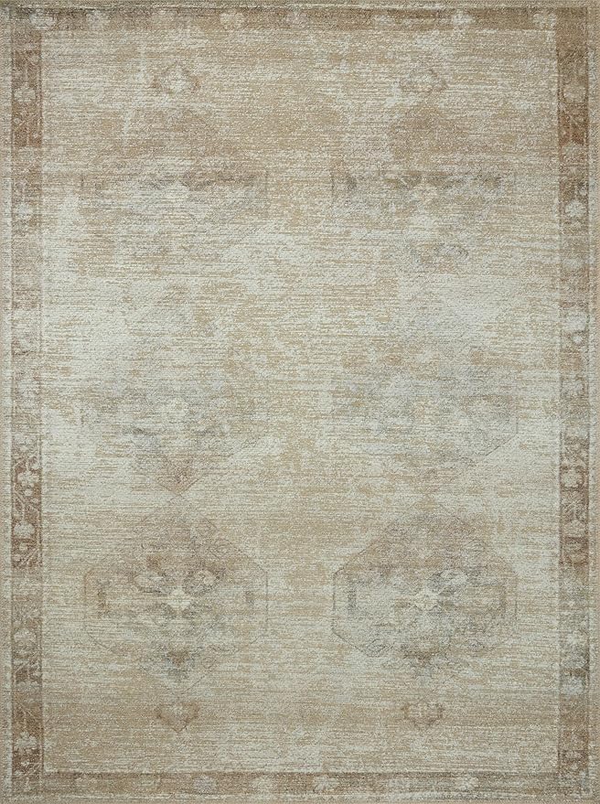 Loloi Amber Lewis Cambria Collection CBR-02 Mist/Natural 8'-6" x 11'-6" Area Rug Jute, Neutral, Vintage Style, Antique Tone, Living, Bedroom, Dining, Carpet