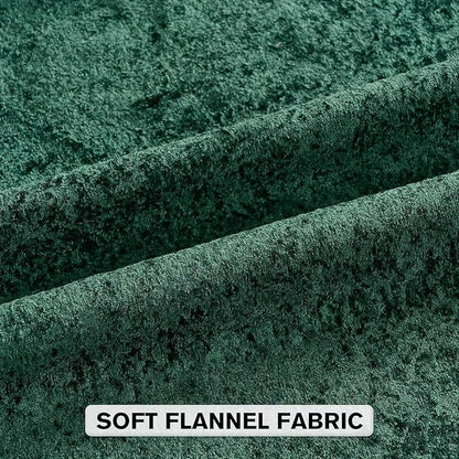 FUTEI Christmas Dark Green Flannel Throw Pillow Covers 12x20 Inch Set of 2,Soft Dimensional Textured Lumbar Pillow Cases,Modern Home Decor for Couch Living Room