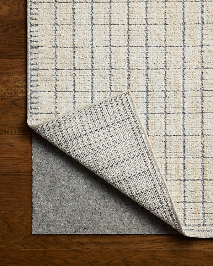 Loloi Amber Lewis Bexley Collection BEX-04 Slate/Natural 2'-7" x 10'-0" Runner Rug Neutral, Textured, Living, Bedroom, Dining, Carpet