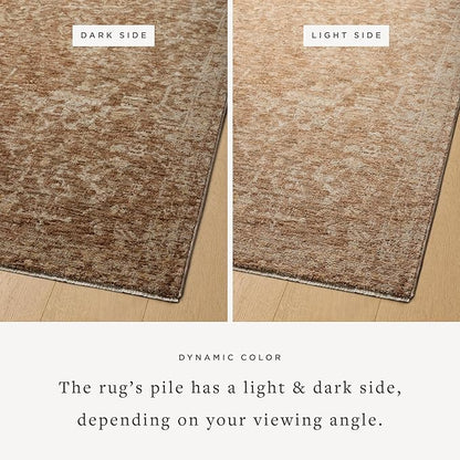 Loloi Magnolia Home by Joanna Gaines Junie Collection JUE-01 Clay/Natural 2'-0" x 3'-0", .38" Pile Height, Accent Rug