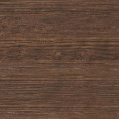 Martha Stewart Ollie Home Office Desk with 3 Drawers in Walnut Wood Grain with Polished Brass Hardware