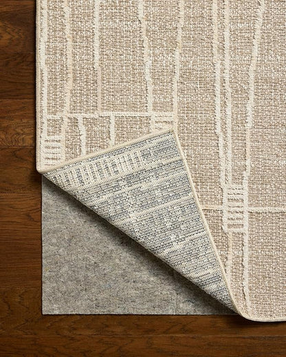 Loloi Amber Lewis Bexley Collection BEX-05 Mushroom/Natural 2'-7" x 4' Accent Rug Neutral, Textured, Living, Bedroom, Dining, Carpet