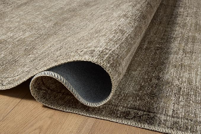 Loloi Amber Lewis Cambria Collection CBR-01 Ash/Bark 3'-6" x 5'-6" Accent Rug Jute, Neutral, Vintage Style, Antique Tone, Living, Bedroom, Dining, Carpet