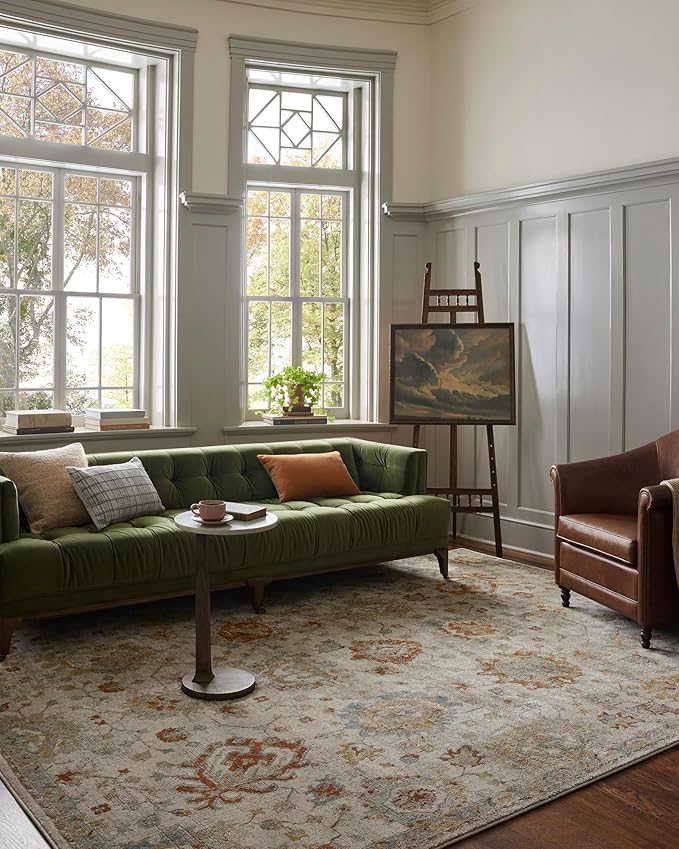 Loloi Magnolia Home by Joanna Gaines Mona Collection MOA-02 Oatmeal/Multi 10'-0" x 14'-0" Area Rug
