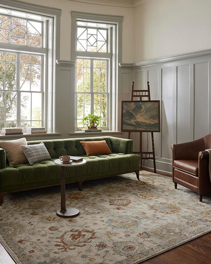 Loloi Magnolia Home by Joanna Gaines Mona Collection MOA-02 Oatmeal/Multi 2'-6" x 10'-0" Runner Rug