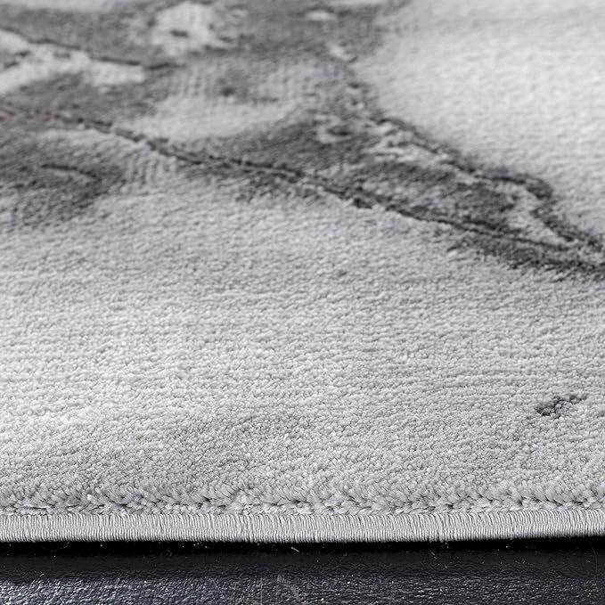 SAFAVIEH Craft Collection Area Rug - 8' x 10', Grey & Silver, Modern Abstract Design, Non-Shedding & Easy Care, Ideal for High Traffic Areas in Living Room, Bedroom (CFT877G)