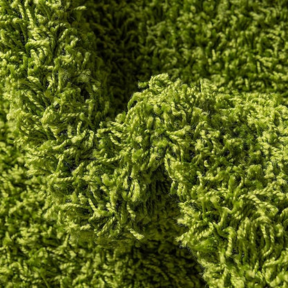 Unique Loom Solid Shag Collection Area Rug (3' 3" x 5' 3" Oval, Grass Green)