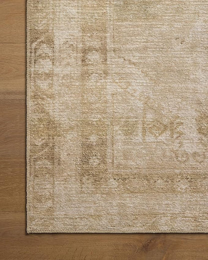 Loloi Amber Lewis Cambria Collection CBR-04 Natural/Jade 2'-6" x 12'-0" Runner Rug Jute, Neutral, Vintage Style, Antique Tone, Living, Bedroom, Dining, Carpet