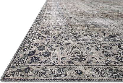 Loloi Layla Collection LAY-06 Taupe/Stone 2'-6" x 7'-6" .13" Thick Runner Rug, Soft, Durable, Vintage Inspired, Distressed, Low Pile, Non-Shedding, Easy Clean, Printed, Living Room Rug