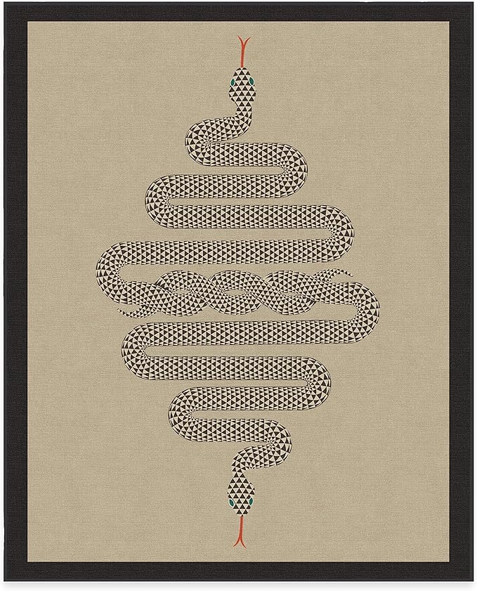 RUGGABLE x Jonathan Adler Washable Modern Area Rug – Venom Neutral 8x10, Stain-Resistant, Non-Slip – Large Machine Washable Rugs for Living Room, Bedroom, Hallway, Entryway & Office–with Standard Pad