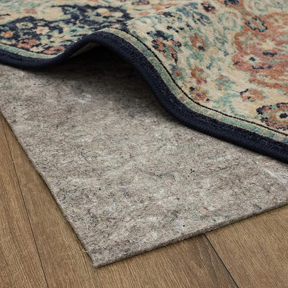 Mohawk Home 2' 6" x 4' Non Slip Grip Rug Pad 1/4" Thick Dual Surface Felt Cushion + Rubber Gripper - Safe for All Floors