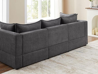 VANOMi Modular Sectional Sofa, 6 Seater Sectional Sofa Modular Sectional Couch for Living Room, V Shape Sofa