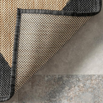nuLOOM 2' x 3' Outdoor Performance Area Rug, Stain Resistant, Weather Resistant, High Traffic, Patio, Balcony, Outside, Sabina Dark Grey