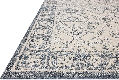 Loloi Magnolia Home by Joanna Gaines Gigi Collection GIG-02 Ivory/Blue 7'-10" x 10' Area Rug