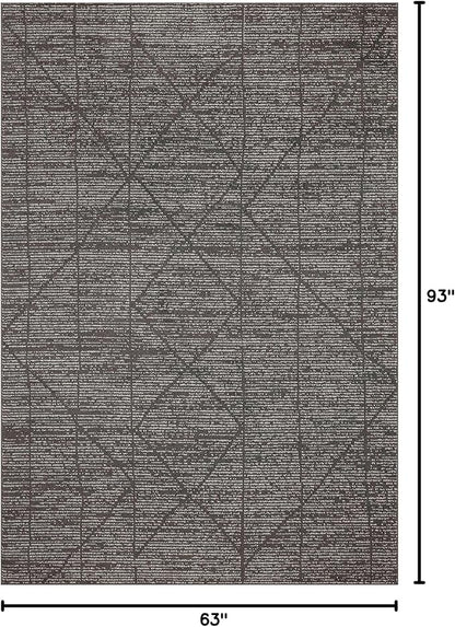 Loloi Kamala Collection KAM-06 Charcoal/Ivory 5'-3" x 7'-9" Area Rug