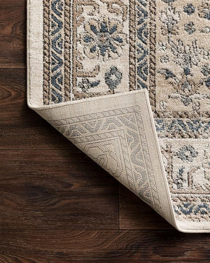 Loloi Teagan Collection TEA-02 Oatmeal/Ivory 7'-11" x 10'-6" Area Rug, Large, Soft Neutral Rug, High-Traffic for Living Room, Bedroom, Home Office, Dining Area