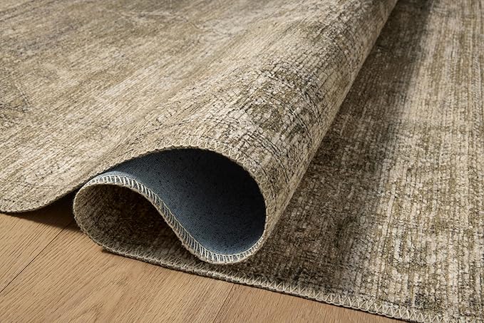 Loloi Amber Lewis Cambria Collection CBR-03 Sand/Olive 2'-3" x 3'-9" Accent Rug Jute, Neutral, Vintage Style, Antique Tone, Living, Bedroom, Dining, Carpet