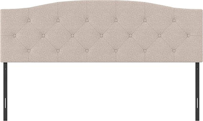 Hillsdale Provence Upholstered, King/Cal King Headboard with Frame, Light Beige