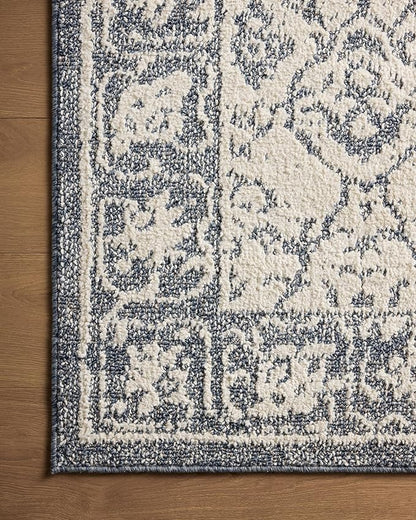 Loloi Magnolia Home by Joanna Gaines Gigi Collection GIG-02 Ivory/Blue 9'-2" x 13' Area Rug