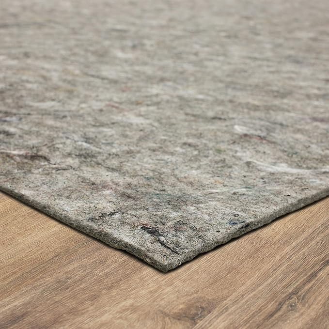 Mohawk Home 8' x 10' Non Slip Grip Rug Pad 1/4" Thick Dual Surface Felt Cushion + Rubber Gripper - Safe for All Floors