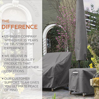 Classic Accessories Ravenna Water-Resistant 58 Inch Patio Sofa/Loveseat Cover,Small-Taupe, Patio Furniture Covers