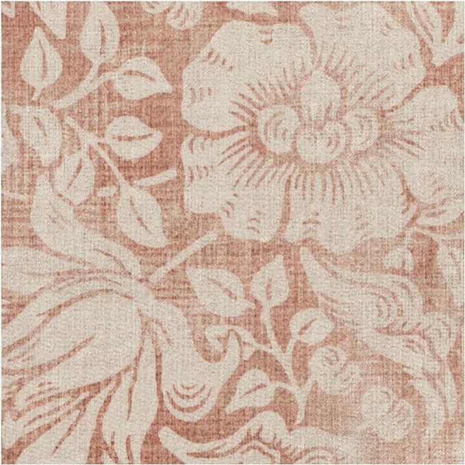 RUGGABLE x Morris & Co Washable Area Rug – Mallow Rust Red 9x12, Stain-Resistant, Non-Slip – Large Machine Washable Rugs for Living Room, Bedroom, Hallway, Entryway & Office–with Standard Pad