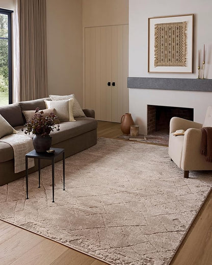 Loloi Amber Lewis Monty Collection MOT-05 Beige/Natural 2'-7" x 4', .50" Pile Height, Area Rug