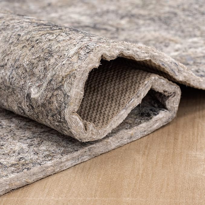 Mohawk Home 2' 2" x 10' Non Slip Rug Pad Gripper 3/8 Thick Dual Surface Felt + Rubber Gripper - Safe for All Floors