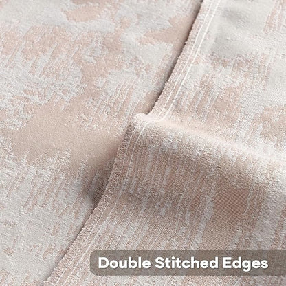 FUTEI Pink White Decorative Throw Pillow Covers 22x22 Inch Set of 2,Soft Faux Cashmere Jacquard - Textured & Cozy Cushion Case,Modern Home Decor for Couch Bed Living Room