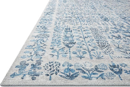 Loloi Rifle Paper Co. Maison Collection MAO-07 Blue 7'-6" x 9'-6", .19" Pile Height, Area Rug