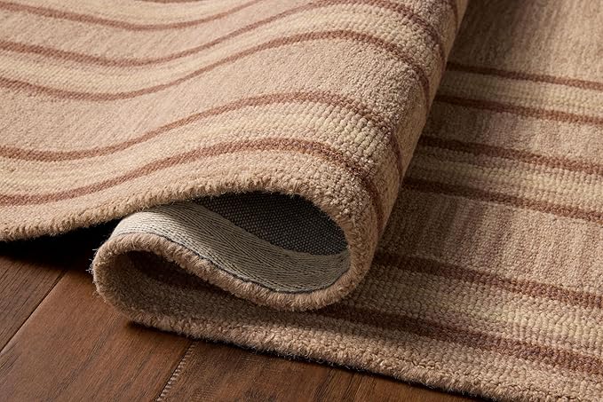 Loloi Chris Loves Julia Alfie Collection ALF-01 Blush/Rose 3'-6" x 5'-6" Accent Rug Wool Neutral Living Bedroom Dining Carpet