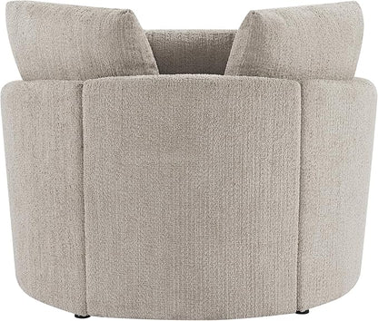 Studio Living® Beckett 48" Storage Chair, Modern Farmhouse, Pocket Coil Comfort, Easy Assembly, Chenille Fabric, Taupe
