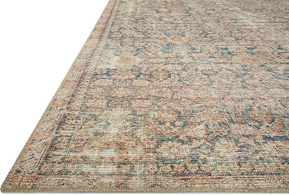 Loloi Angela Rose Aubrey Collection AUB-01 Navy/Multi 7'-6" x 7'-6", .19" Pile Height, Round Area Rug