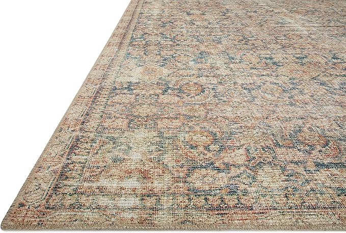 Loloi Angela Rose Aubrey Collection AUB-01 Navy/Multi 2'-6" x 7'-6", .19" Pile Height, Runner Rug