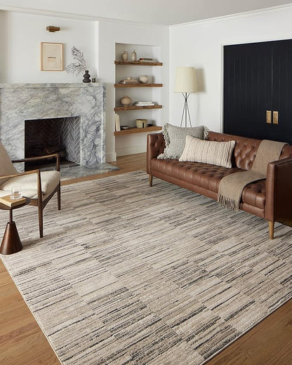 Loloi Darby Collection DAR-01 Charcoal/Sand 9'-2" x 13' Area Rug