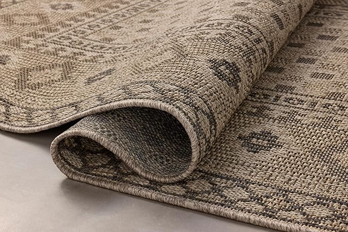 Loloi Chris Loves Julia Providence Collection PRC-07 Dove/Charcoal 9'-2" x 13', .12" Pile Height, Indoor/Outdoor Area Rug