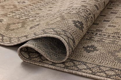 Loloi Chris Loves Julia Providence Collection PRC-07 Dove/Charcoal 6'-3" x 9'-2", .12" Pile Height, Indoor/Outdoor Area Rug