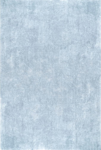 nuLOOM 4' x 6' Cozy Plush SuperiorWash Area Rug, Machine Washable, Non-Slip, Soft Fluffy Shag Carpet for Living Room Bedroom Kids Room Nursery Home Decor, Loni Light Blue