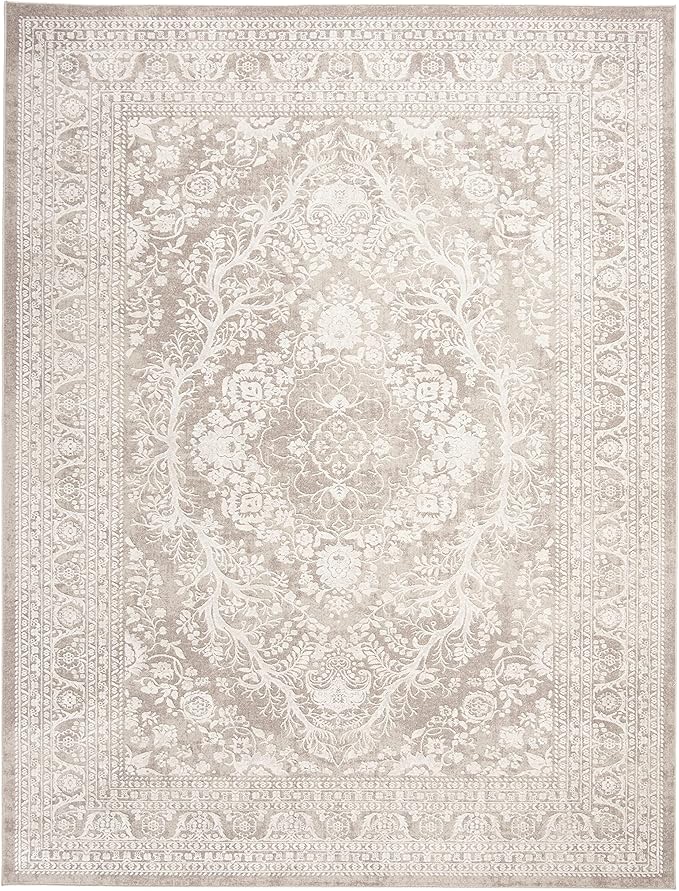 SAFAVIEH Area Rug 10x14 - Reflection Collection - Large - Beige & Cream, Non-Shedding & Easy Cleaning, Ideal for Living Room, Bedroom, Dining Space (RFT668A)